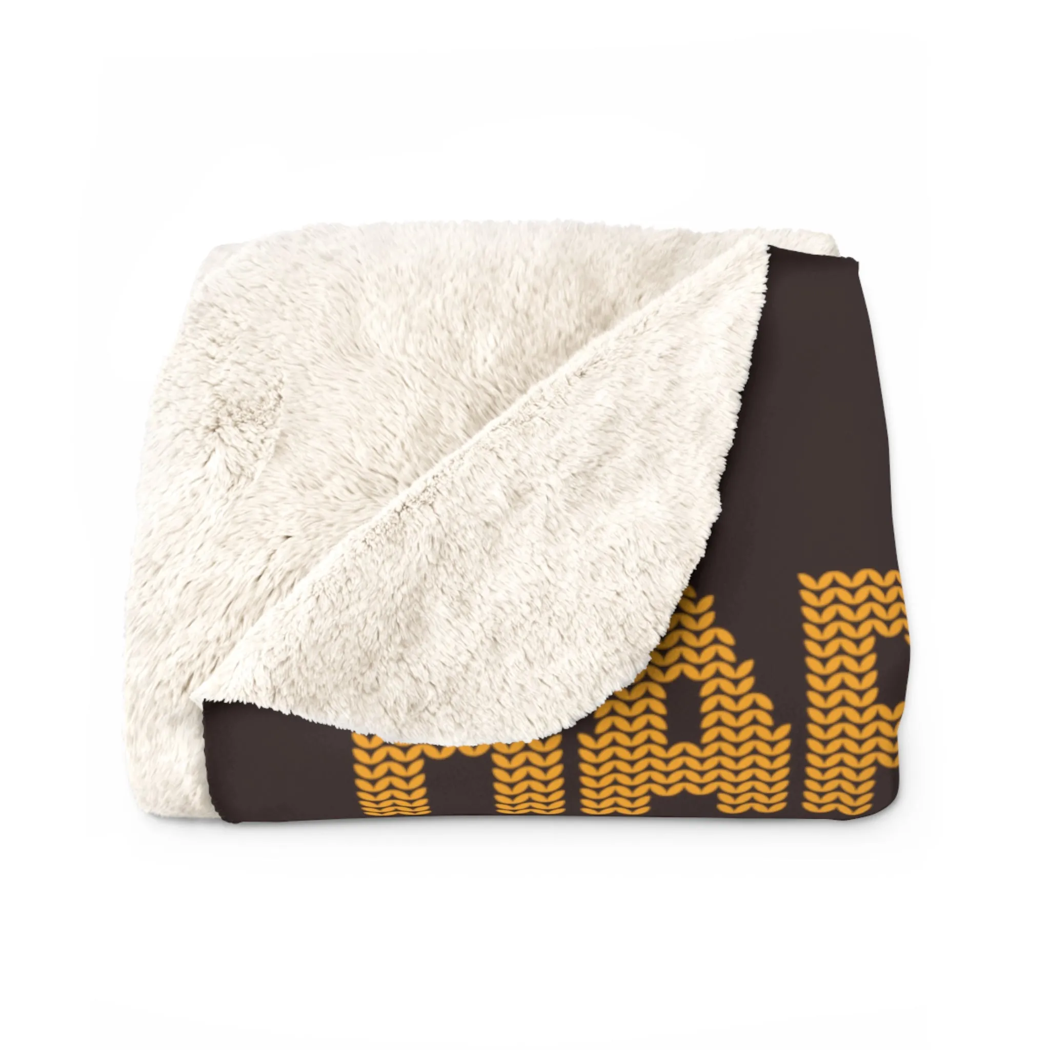 Happy Bird Day Thanksgiving Sherpa Fleece Blanket