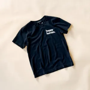 Happy Human Hipster Tee | Black | Women & Youth size 8-16
