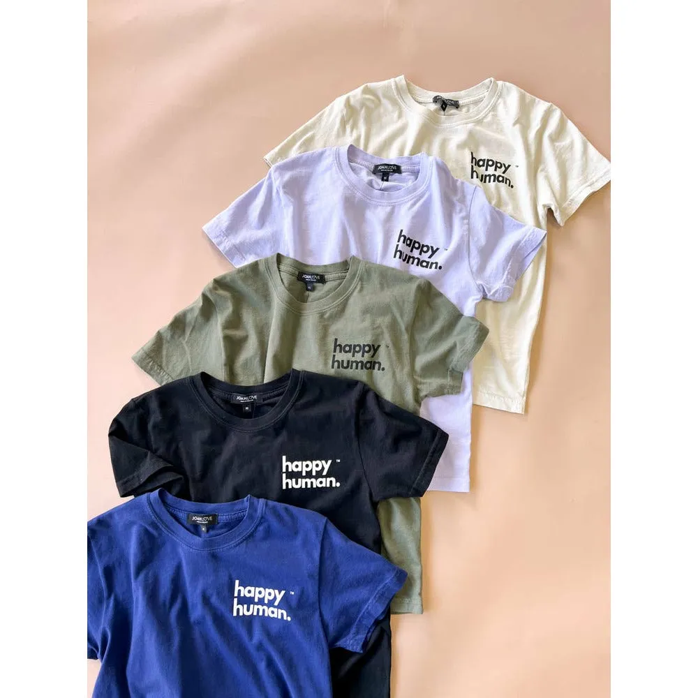 Happy Human Hipster Tee | Black | Women & Youth size 8-16