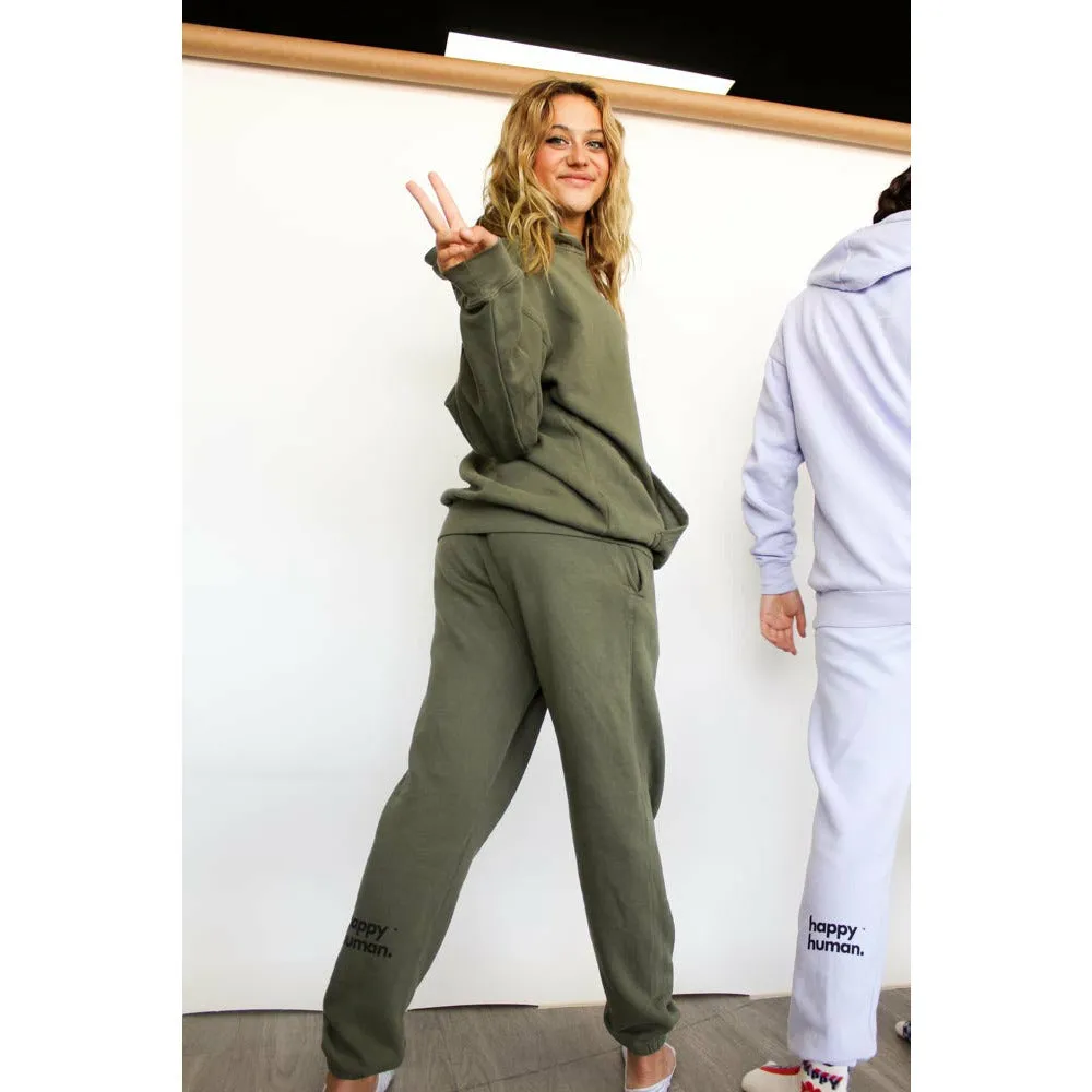 Happy Human Jogger | Army Green | Adult