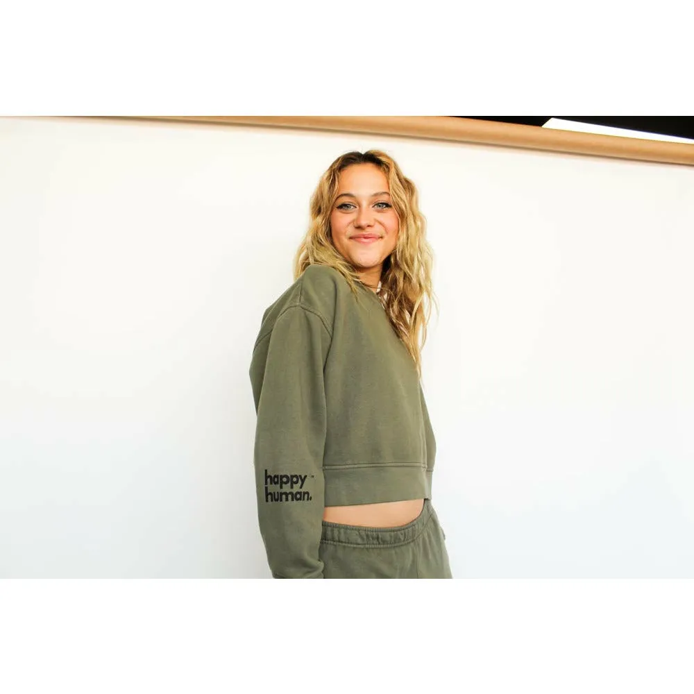 Happy Human Jogger | Army Green | Adult
