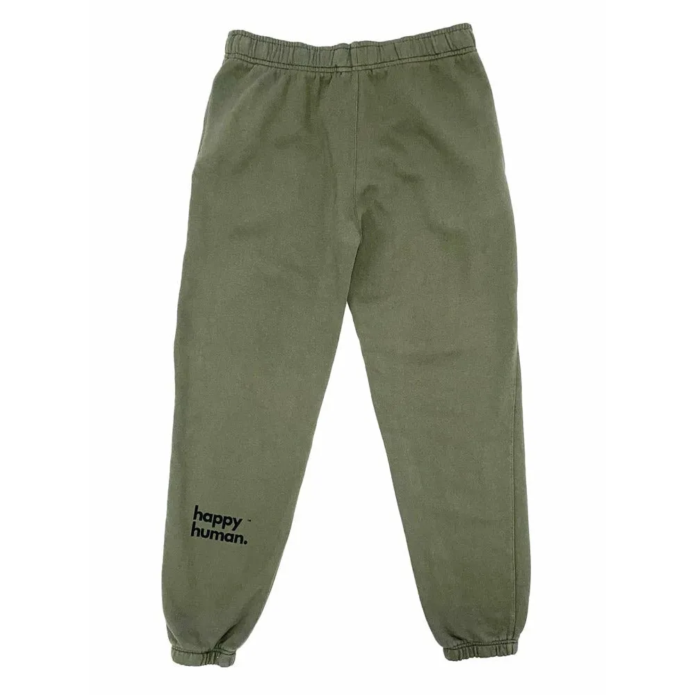 Happy Human Jogger | Army Green | Adult