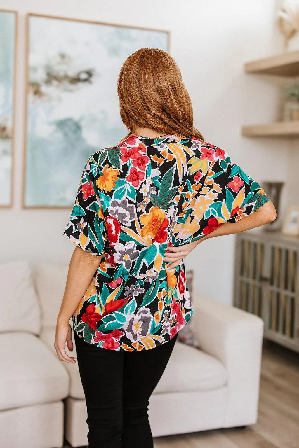 Hazel Blues® |  Pretty in Paradise Floral Blouse
