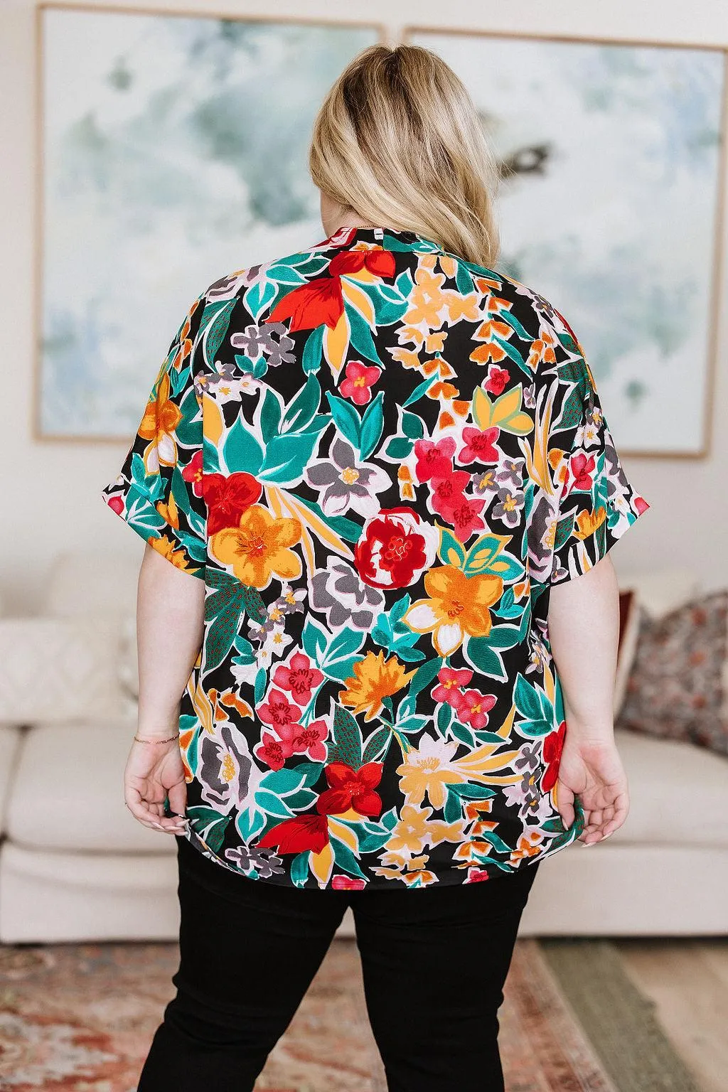 Hazel Blues® |  Pretty in Paradise Floral Blouse