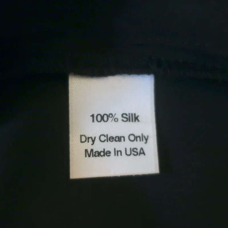 Helena Quinn Matching Pajamas Black Silk Charmeuse Size Medium/Large