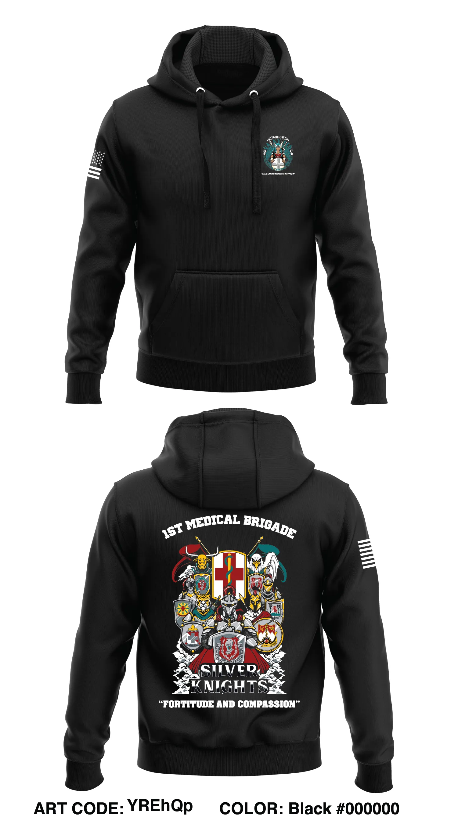 HHC, 1st Medical Brigade Store 1  Core Men's Hooded Performance Sweatshirt - YREhQp