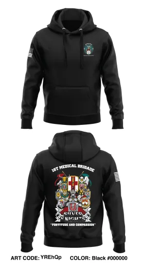 HHC, 1st Medical Brigade Store 1  Core Men's Hooded Performance Sweatshirt - YREhQp