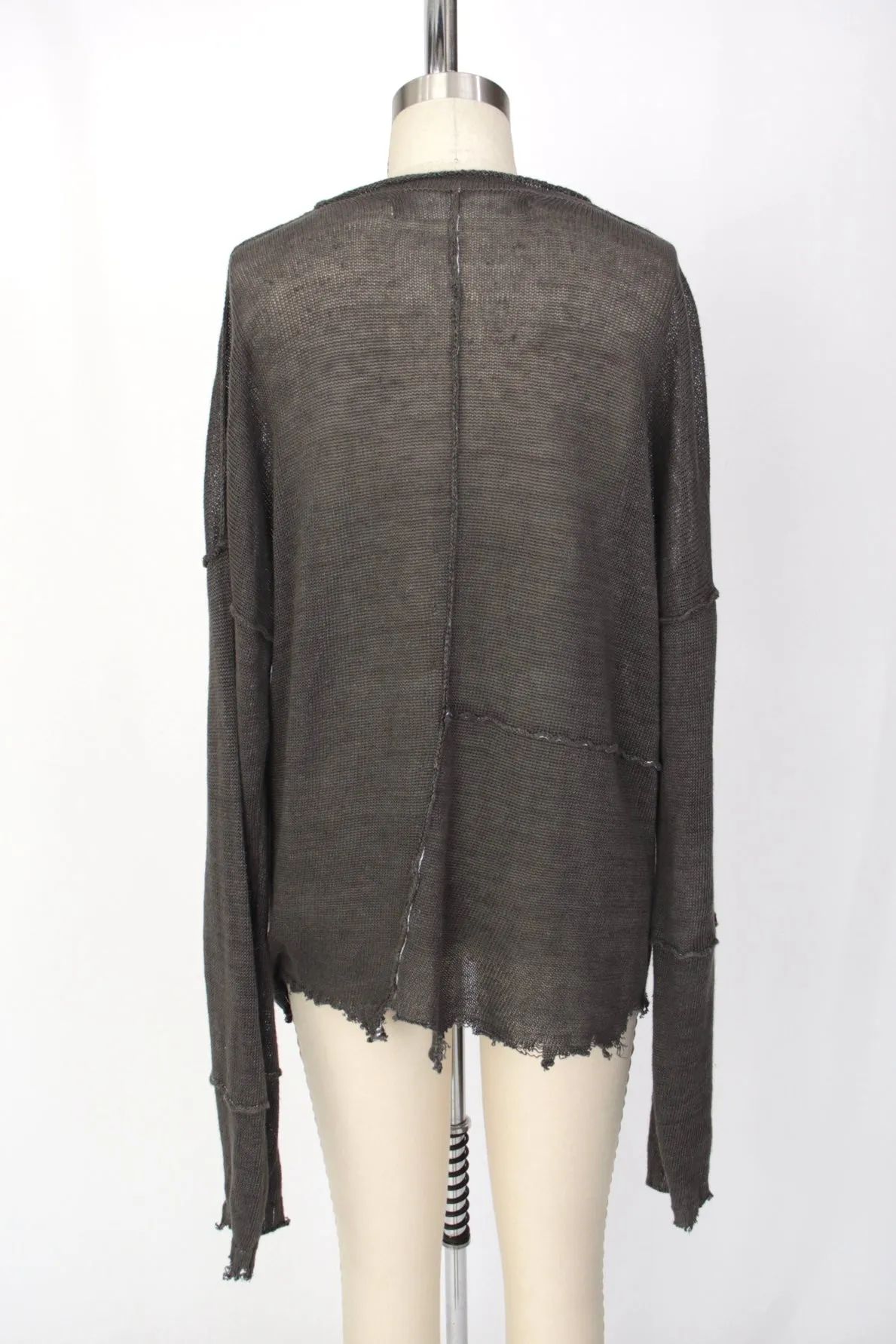 Isabel Benenato Linen Distressed Sweater