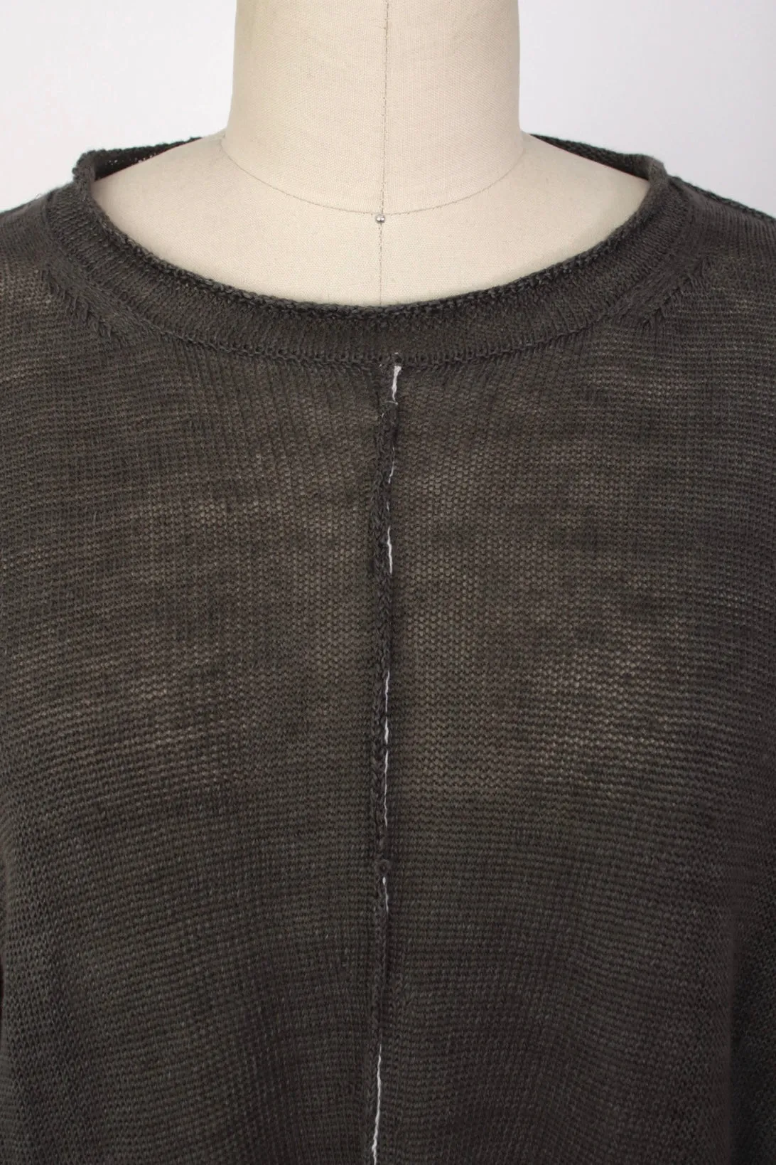 Isabel Benenato Linen Distressed Sweater
