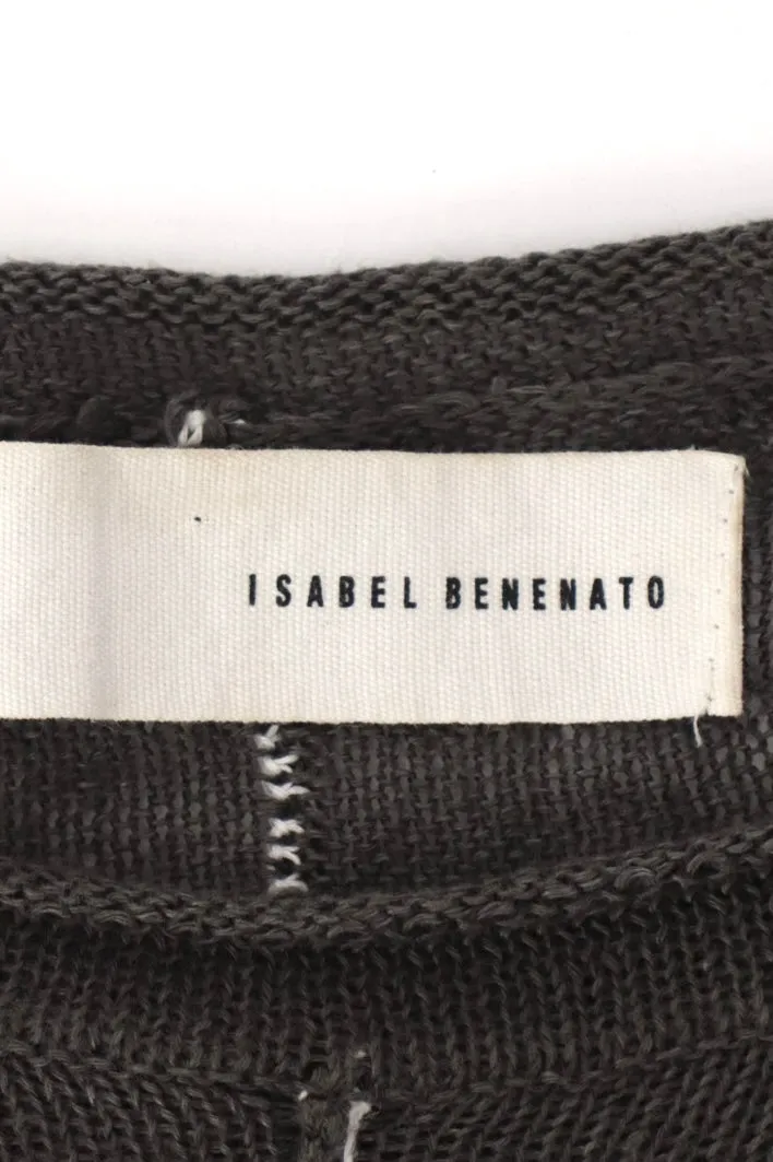 Isabel Benenato Linen Distressed Sweater