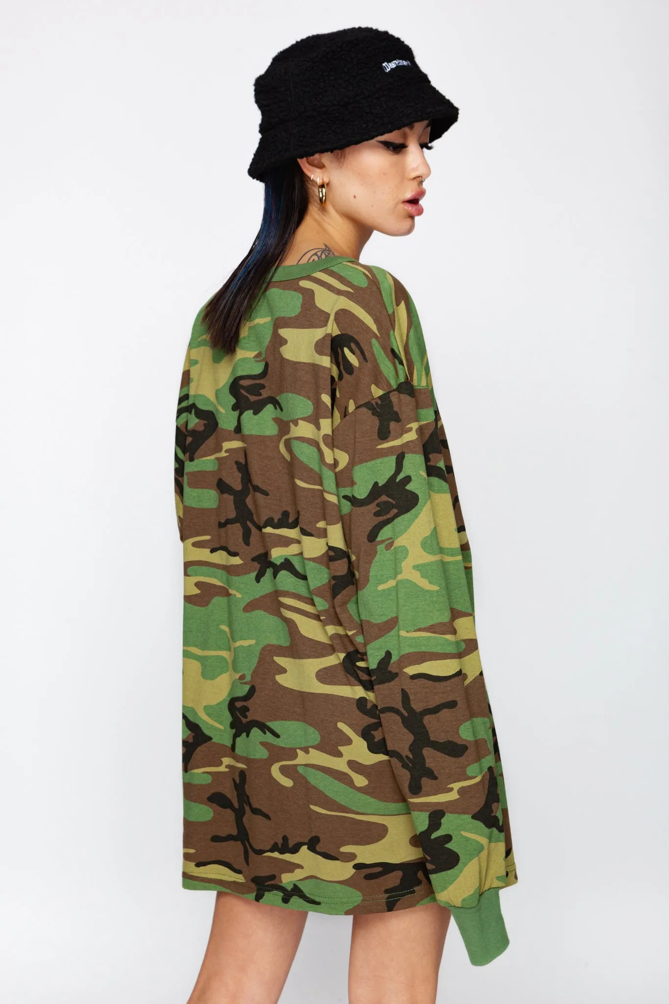 Issa Vibe Camo Long Sleeve Tee
