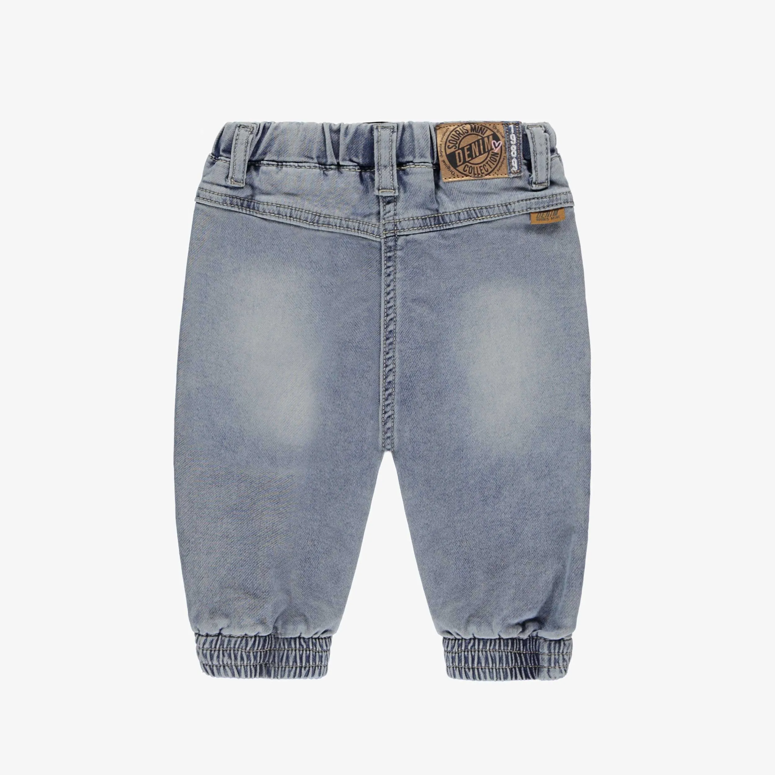 Jean bleu avec broderies, bébé || Blue jeans with embroidery, baby