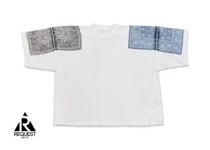 Jersey Bandana Oversized Tee "Grey/Blue"