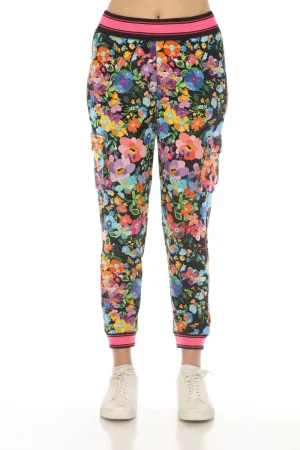 Johnny Was JWLA Wild Bloom Knit Cargo Jogger Pants T64524 Boho Chic