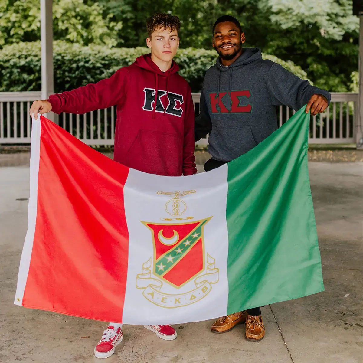 Kappa Sig Maroon Hoodie with Sewn On Letters