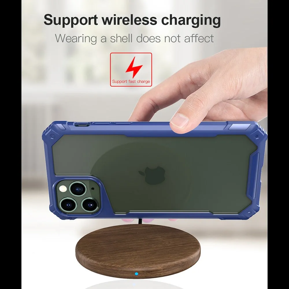 KEYSION Mode Stoßfest Fall für iPhone SE 2020 11 Pro Max Transparent Telefon Zurück Abdeckung für Apple iPhone 8 6s 7 Plus X XS XR