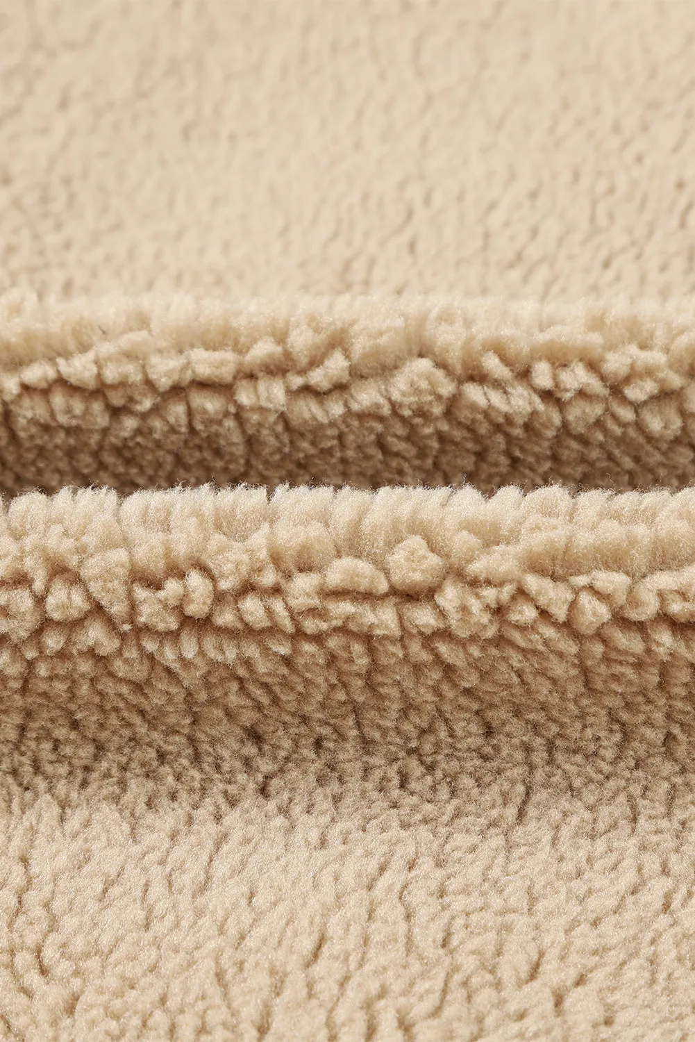 Khaki Contrast Patchwork Zip Neck Fleece Hoodie