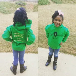 Kid's Nappie Naturally and Living Hoodie