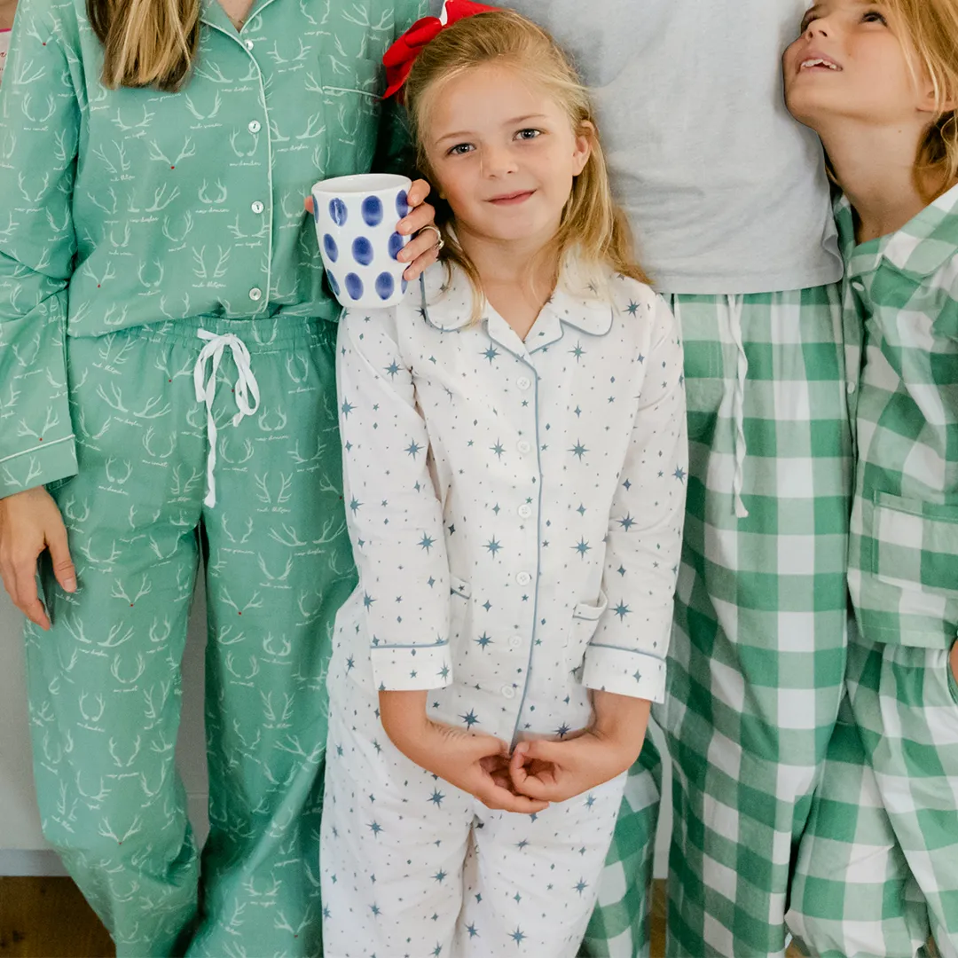 Kid's Oh My Stars Pajama in Twilight Blue
