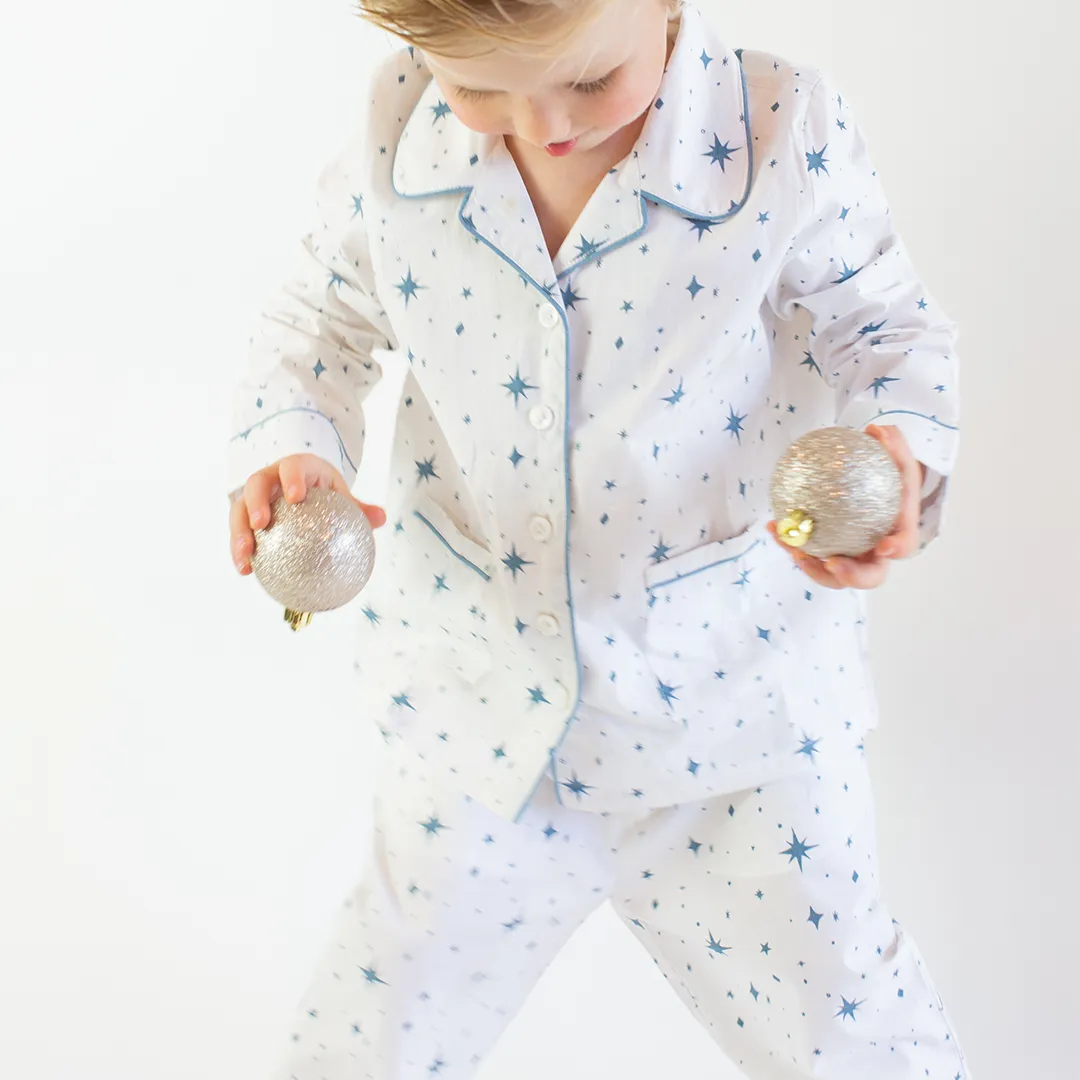 Kid's Oh My Stars Pajama in Twilight Blue