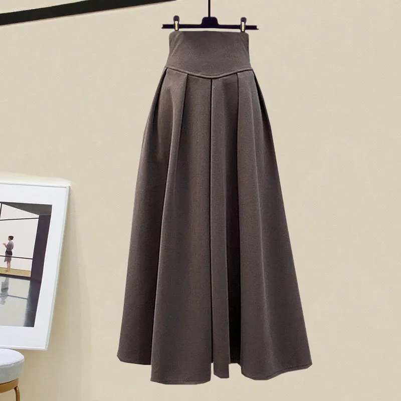Knitted sweater   skirt 2-piece set UB98572