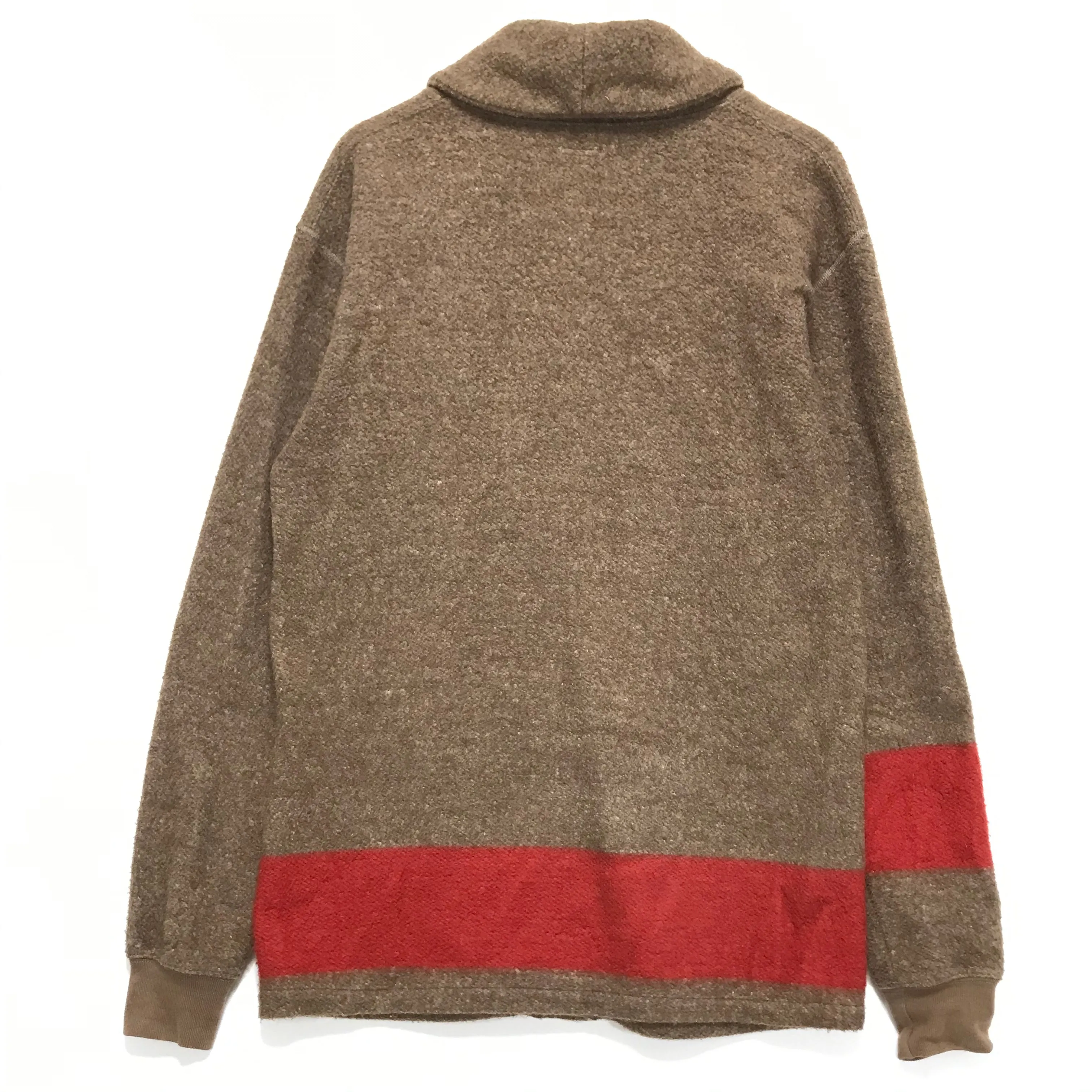 [L] Kapital Nautical Fleece Cardigan Brown
