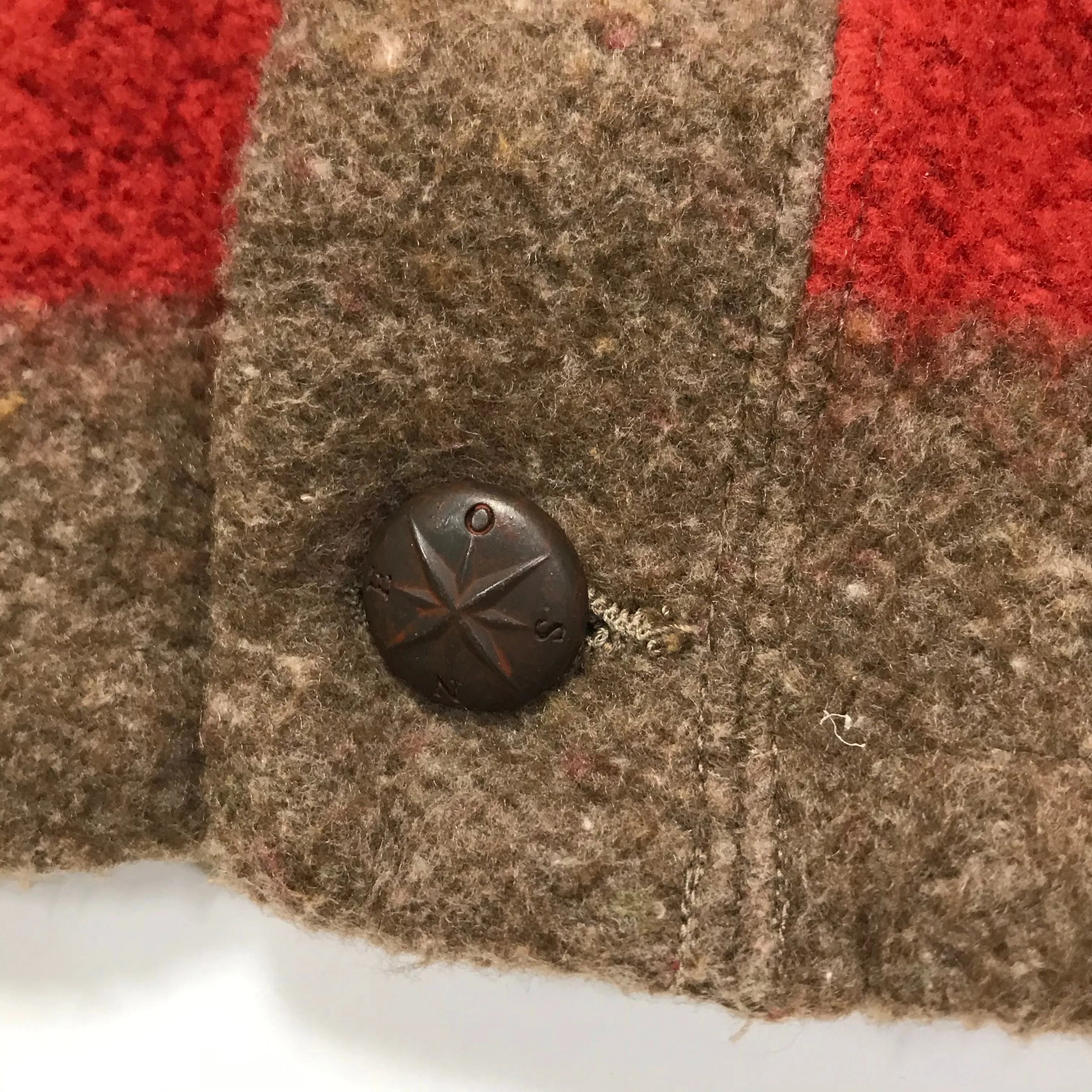 [L] Kapital Nautical Fleece Cardigan Brown