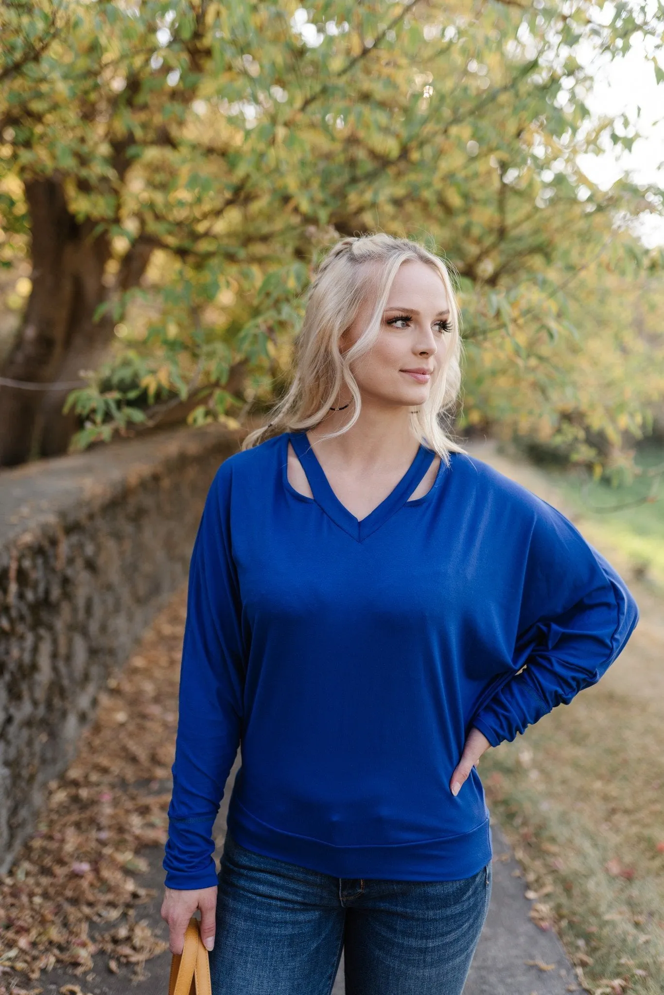 Lady In Royal Blue Top