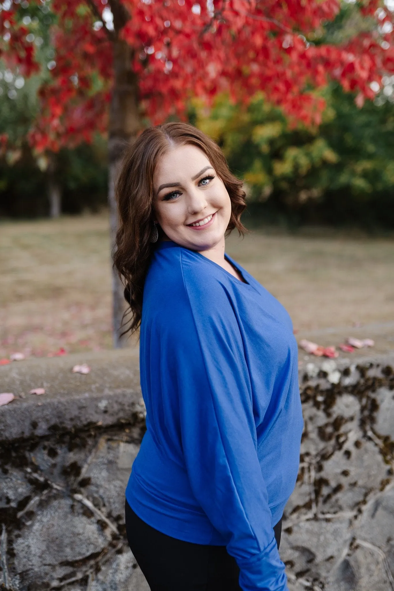 Lady In Royal Blue Top