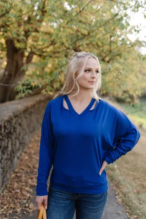 Lady In Royal Blue Top