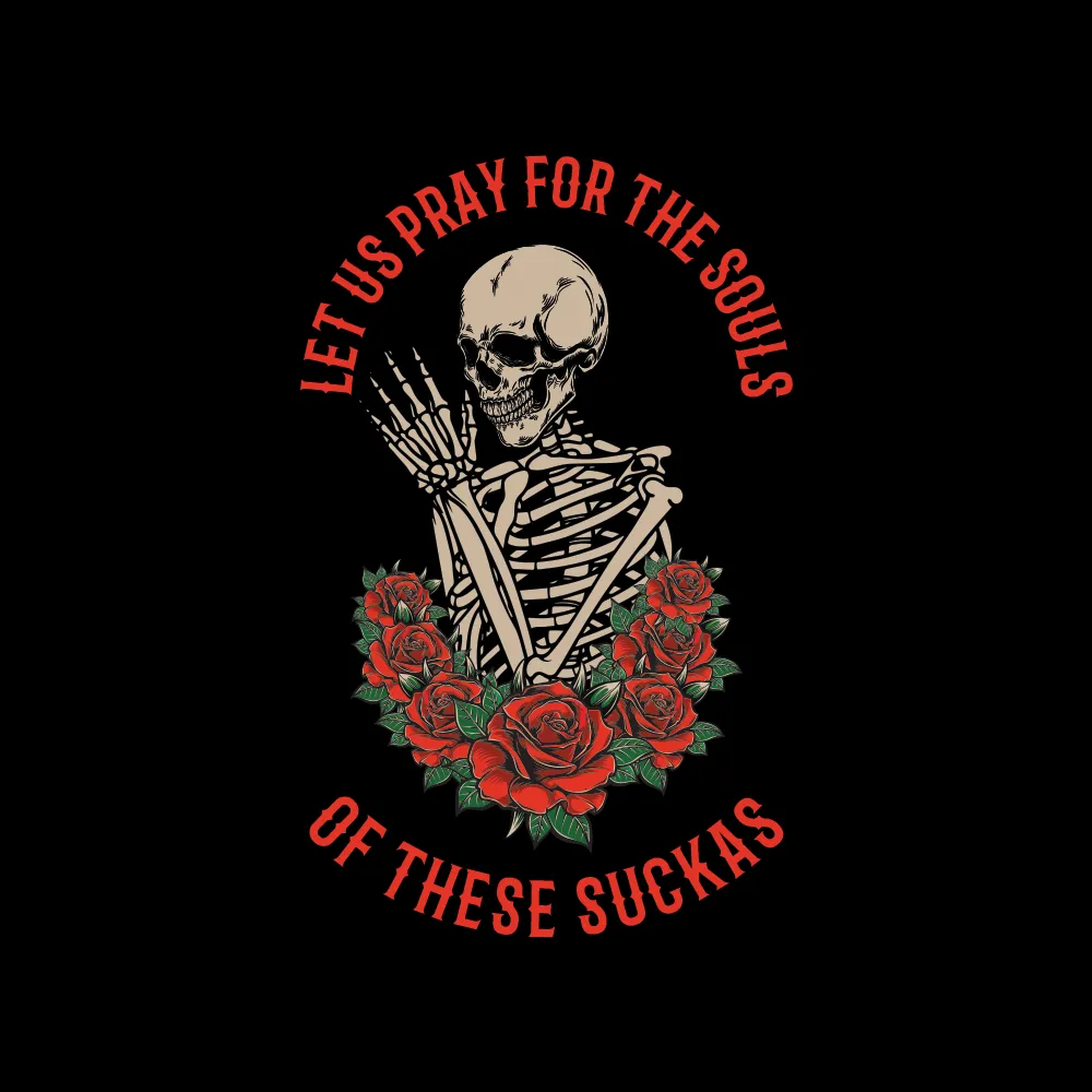 Let Us Pray Hoodie - Black/Red