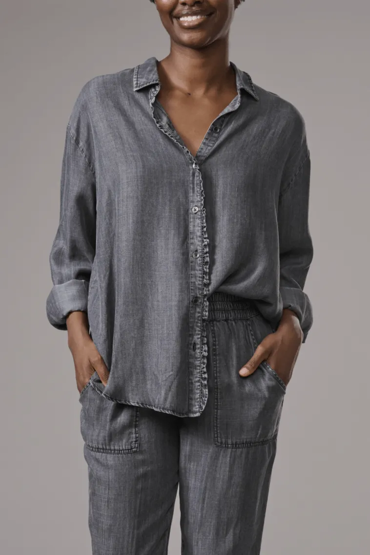Lia Black Denim Button Down by Splendid | Washed Black