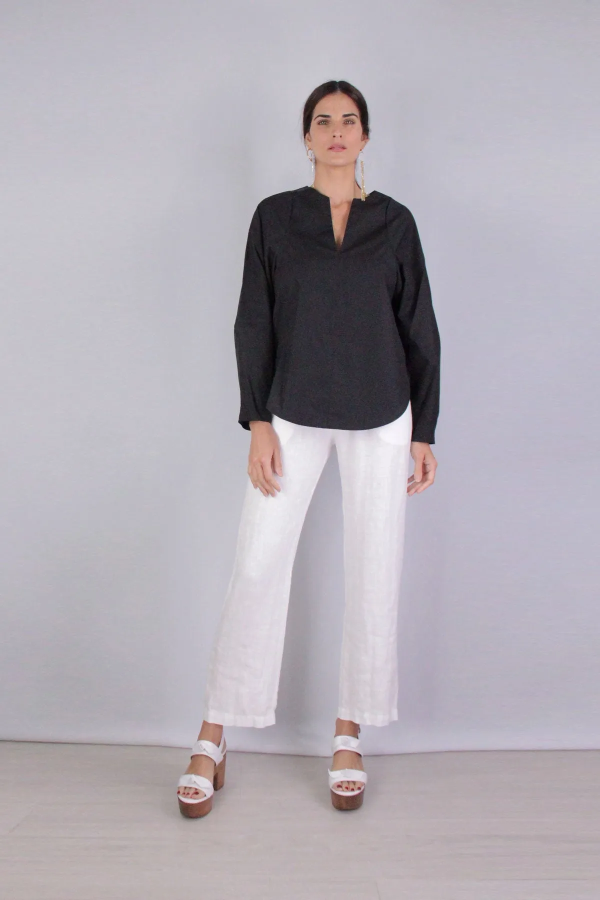 Linen Lounge Pant in White