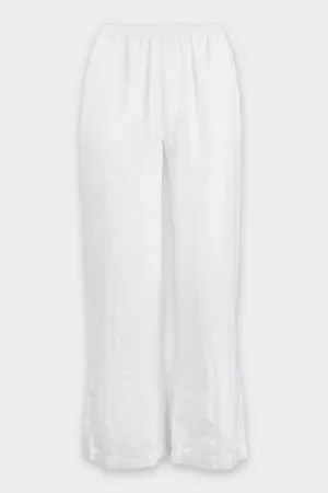 Linen Lounge Pant in White
