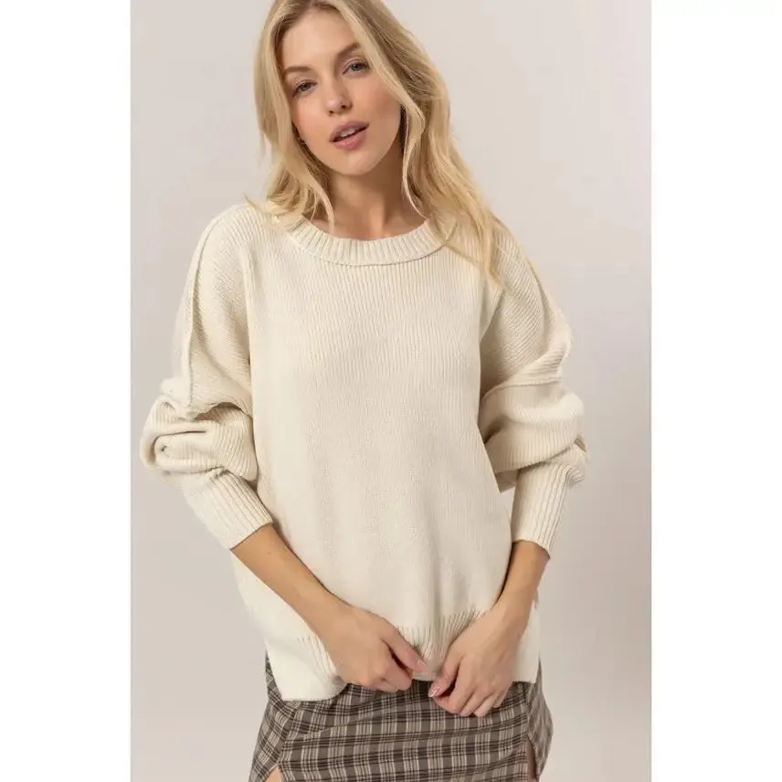 LONG SLEEVE OVERSIZED SWEATER TOP