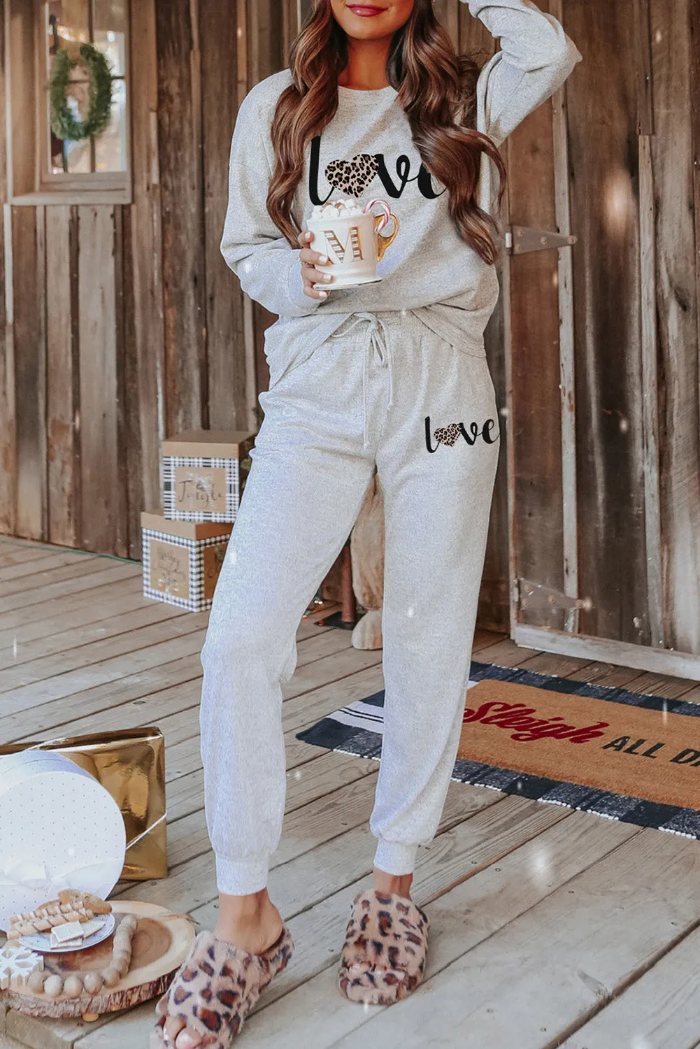 Long Sleeve Pullover and Jogger Pants Lounge Set