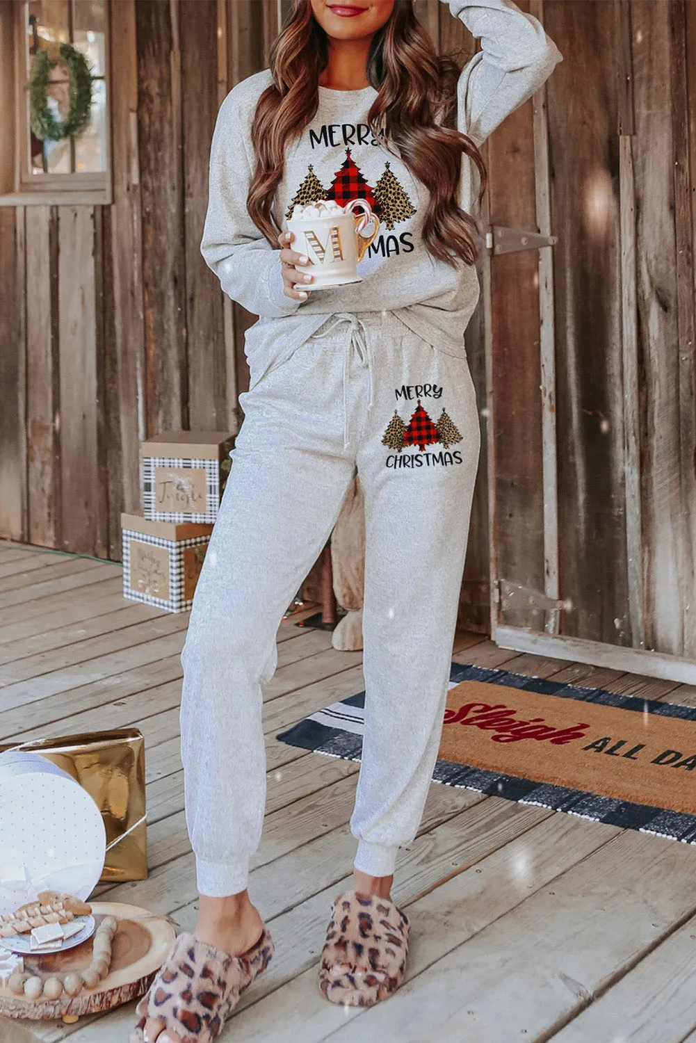 Long Sleeve Pullover and Jogger Pants Lounge Set