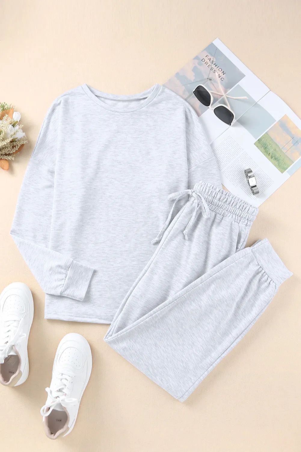 Long Sleeve Pullover and Jogger Pants Lounge Set