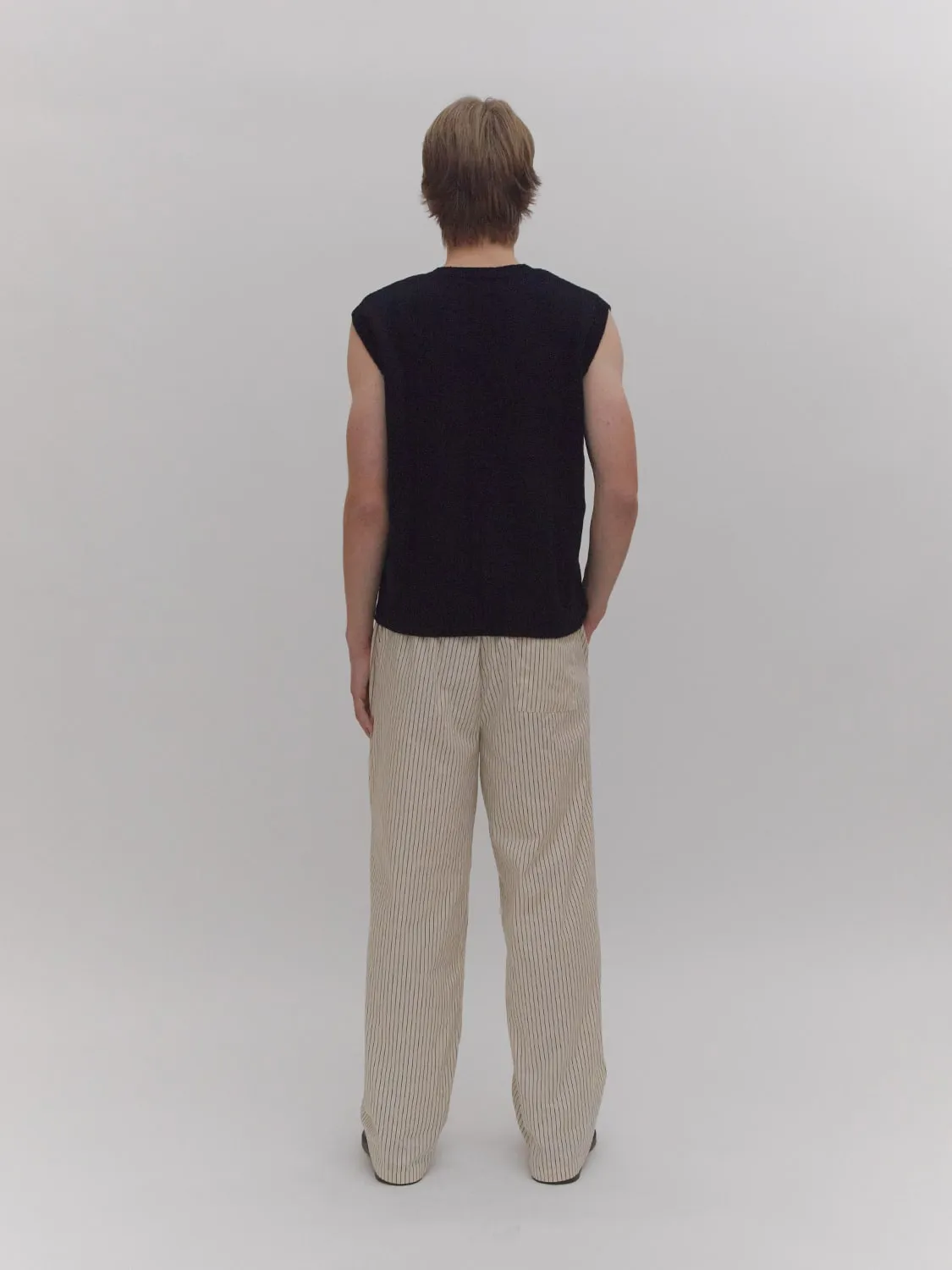 Lounge Pants Khaki Pinstripe