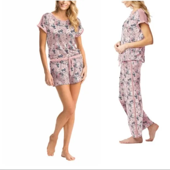 LUCKY BRAND NWT 3 Piece Floral Lounge Pajamas Set