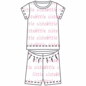 Magnolia Baby Big and Little Printed Pajamas - Pink/Little Sister