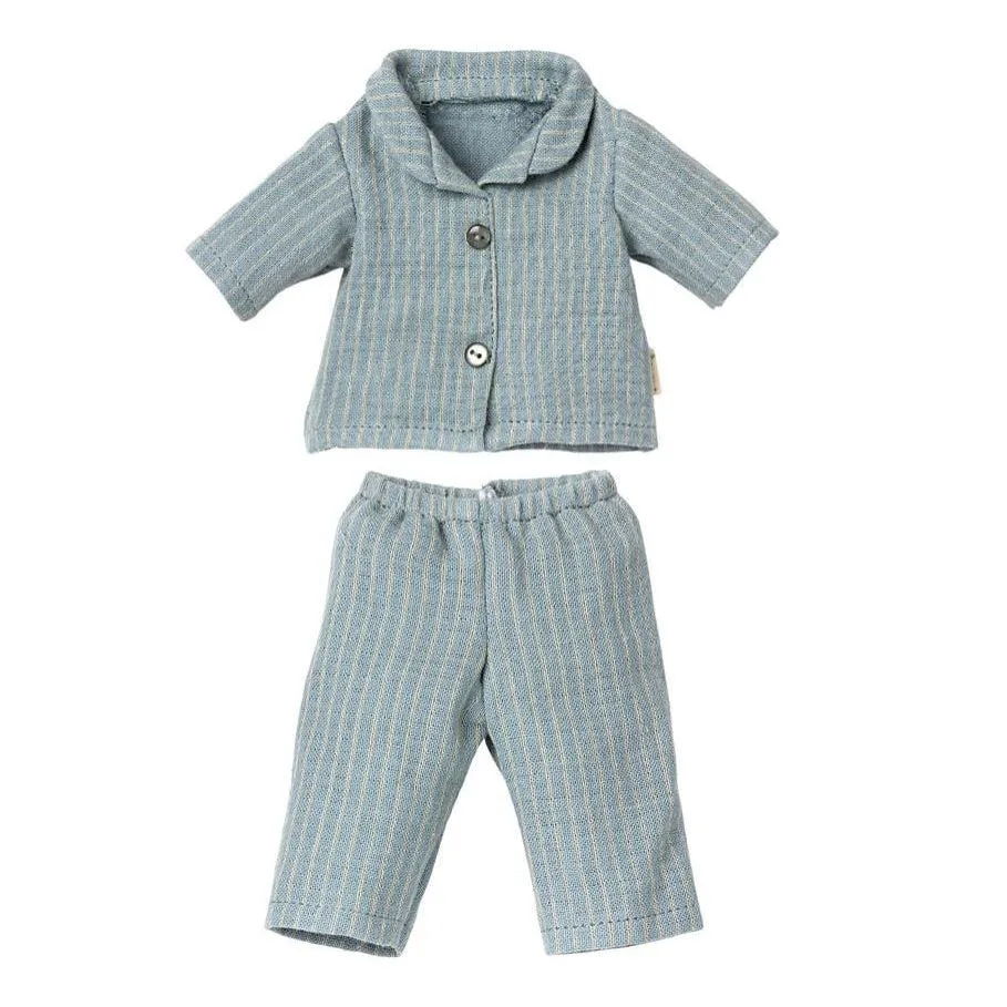 Maileg Pajamas for Teddy Dad, Blue