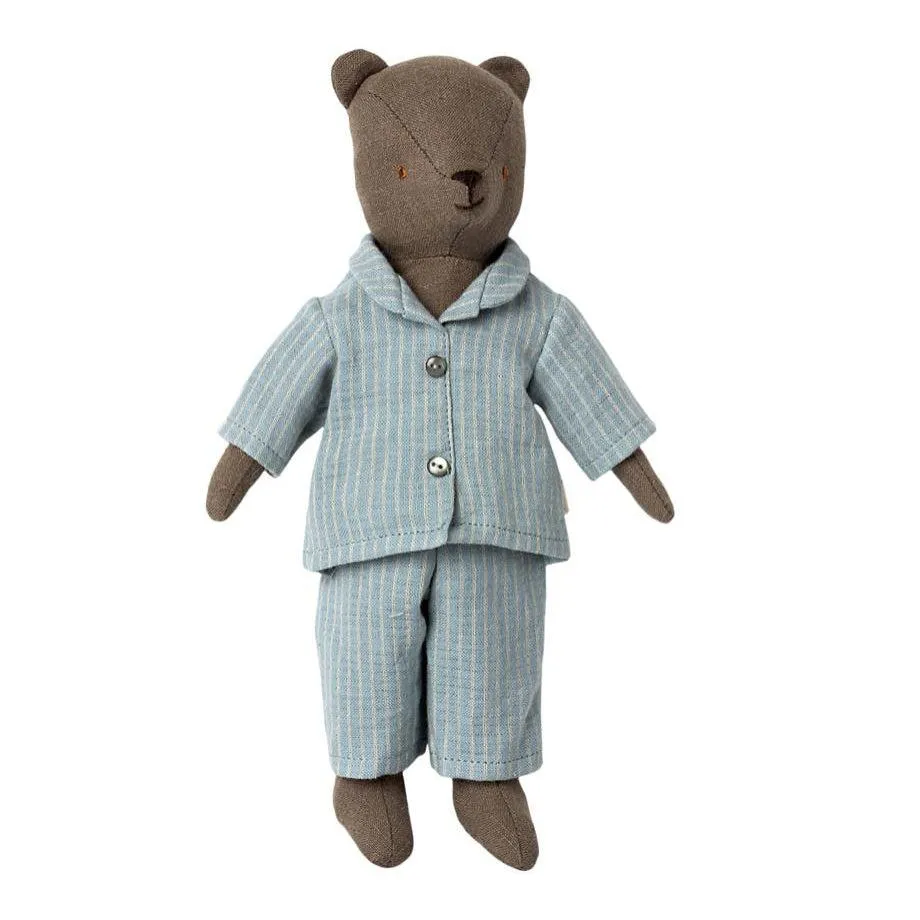 Maileg Pajamas for Teddy Dad, Blue