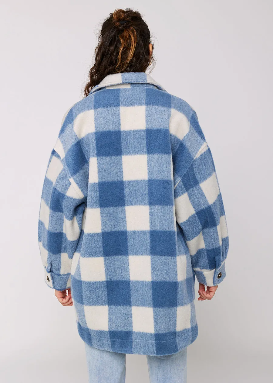 MARBELLA LS OVERSHIRT - BLUE FOG