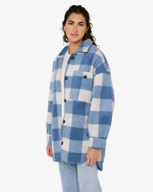 MARBELLA LS OVERSHIRT - BLUE FOG