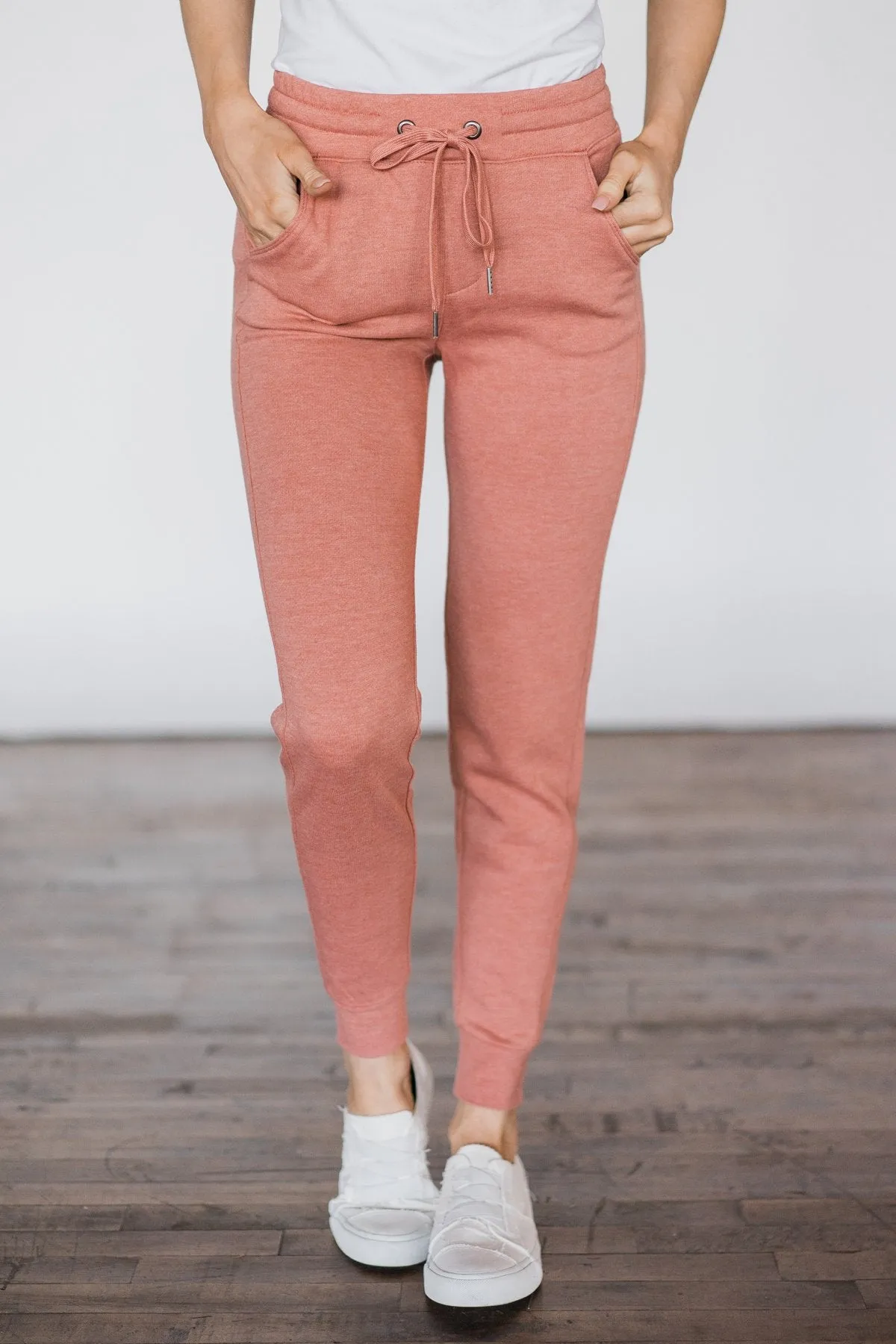 Mauve Slim-Fit Joggers