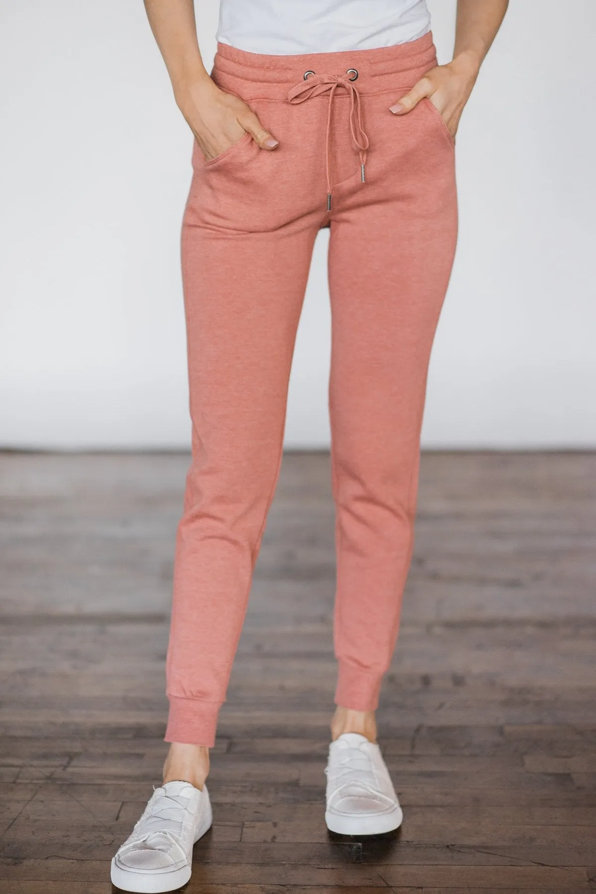 Mauve Slim-Fit Joggers