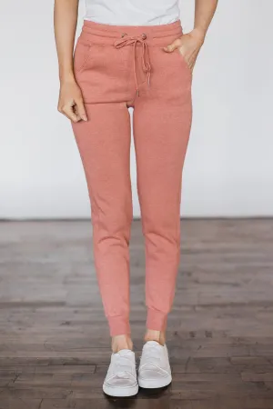 Mauve Slim-Fit Joggers