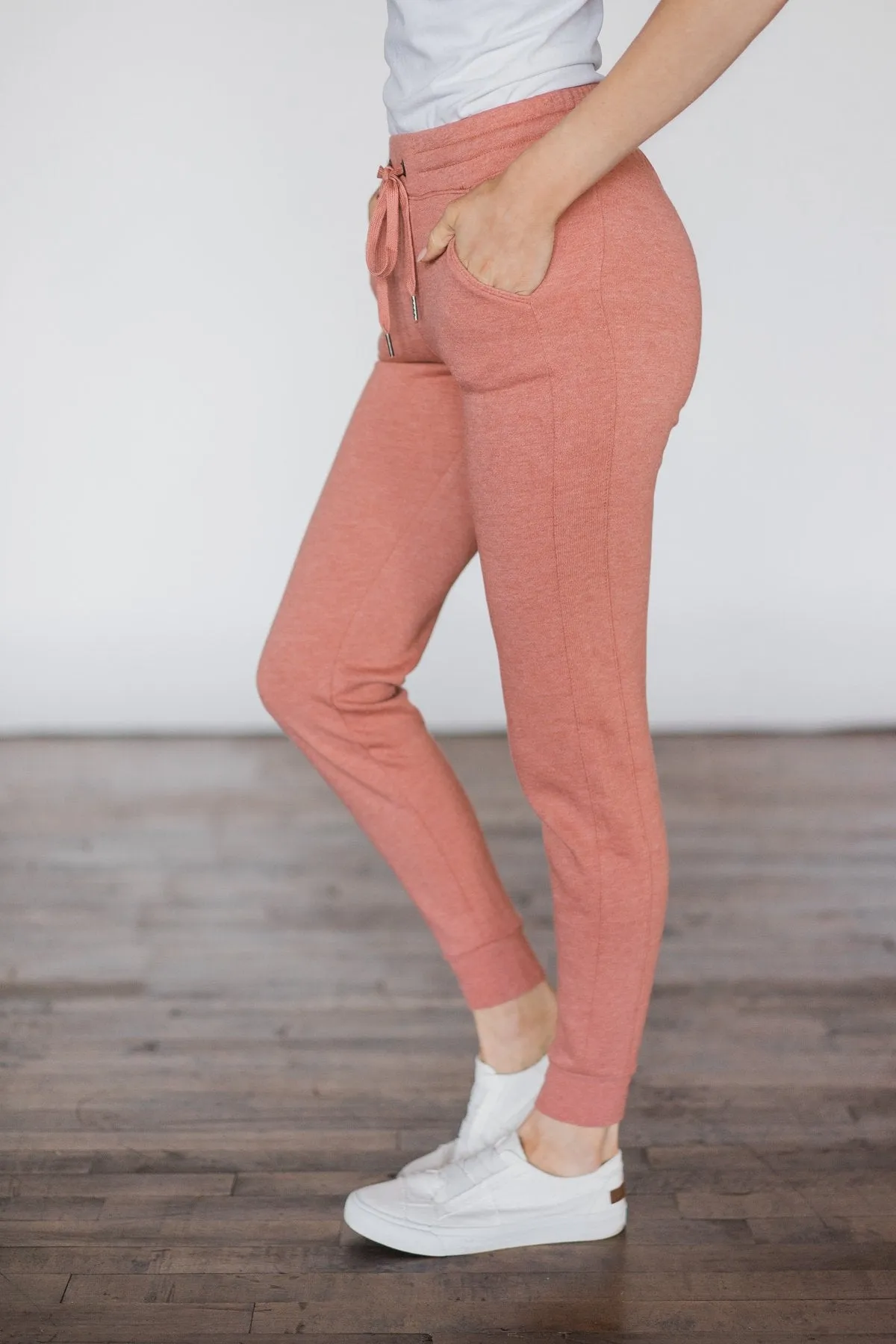 Mauve Slim-Fit Joggers