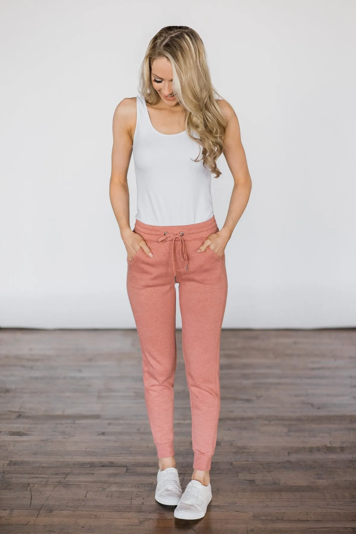 Mauve Slim-Fit Joggers